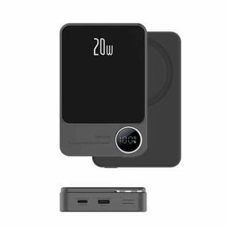 5000mAh Ultra Thin Magnetic Mini Power Bank, with 15W wireless fast charging