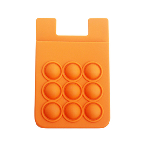 Push Pop Phone Wallet Sticker Card Holder Silicone Smartphone Wallet