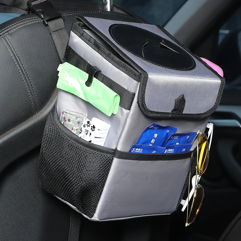 Collapsible Portable Car Trash Can Organizer Bag