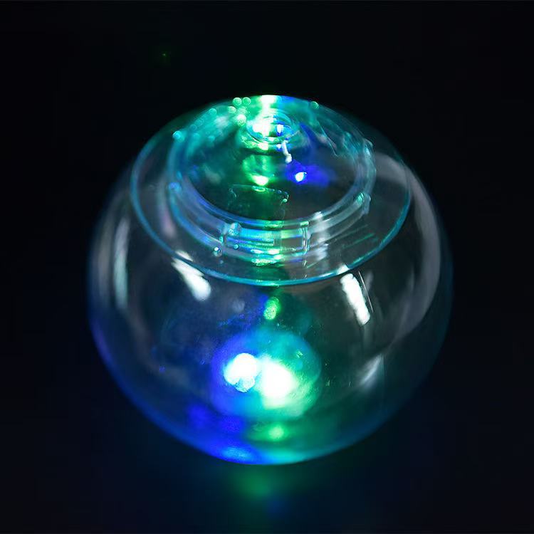 LED Glitter Light Plastic 24oz Ball Drinks Cup