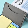 Custom Sticky Note Booklet with Elastic Closure, Self-Adhesive Memo Pad, Colorful Page Flags and Built-In Business Card Pocket