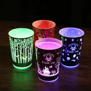 Reusable 12oz LED Light-Up Plastic Cup with Automatic Liquid Activation, Glow Cocktail Cup for Parties, Bars & Promotional Events