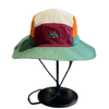Lightweight Polyester Colorblock Bucket Hat - 7-Panel Design, Adjustable & Detachable Chin Strap, Snap Brim, Custom Embroidery