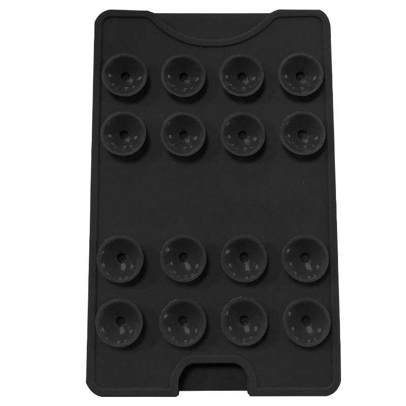 Hands-Free Silicone Suction Cup Phone Wallet Card Holder With 16 Suction Cups