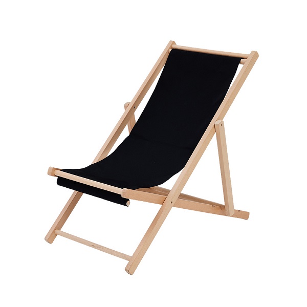 Custom Pine Wood Frame Folding Beach Chair with 600D Oxford Fabric - Portable Lightweight Chair for Beach, Camping, Picnic
