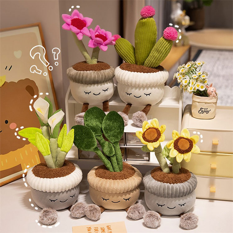 Plush Cute Potted Plant Decoration