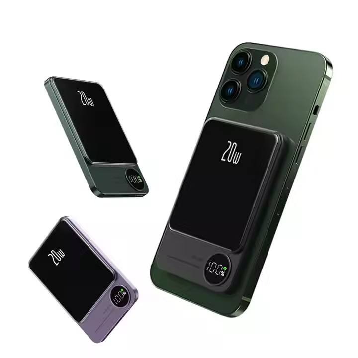 5000mAh Ultra Thin Magnetic Mini Power Bank, with 15W wireless fast charging