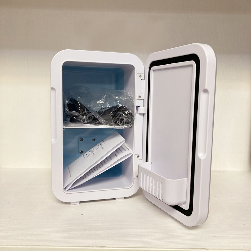 6L Portable Mini Fridge Cooler & Warmer, Dual Use Car & Home, ABS Material, Compact Refrigerator for Skincare, Drinks & Food