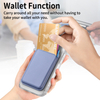 Magnetic Attached Leather Phone Stand with Wallet Pocket