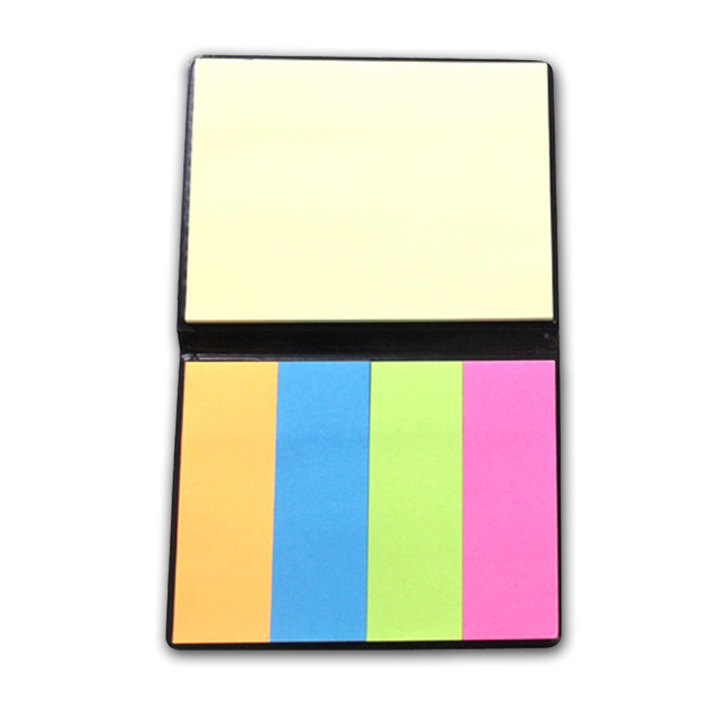 Paper Self-Adhesive Sticky Notes Set with Soft PU Cover Memo Pads Booklet