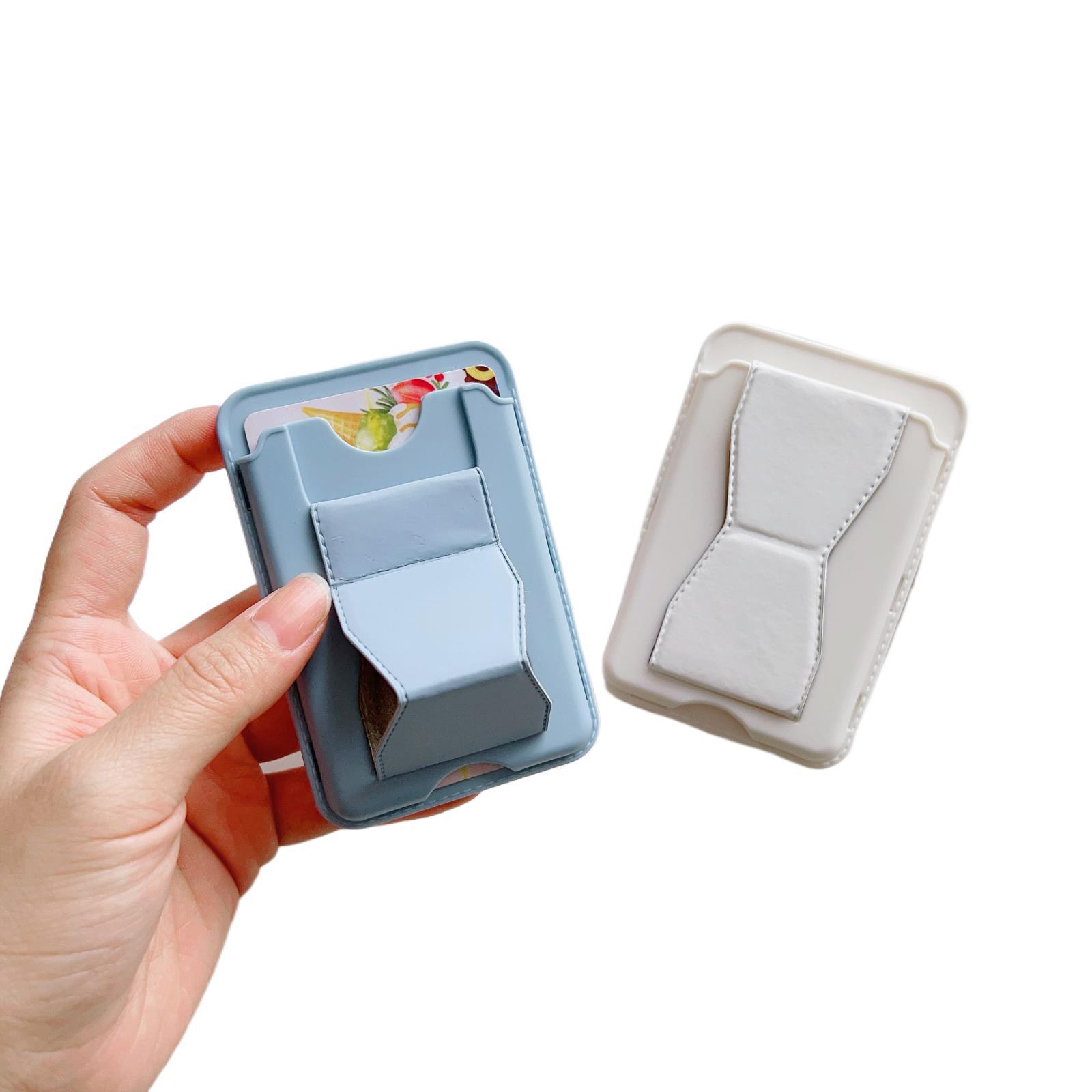 MagSafe Compatible Magnetic PU Leather Phone Wallet with Multi-Angle Viewing Stand, Slim Card Holder for 2-3 Credit Cards