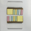 5" x 2.25" Spiral Sticky Note Booklet with Clear PP Cover, Built-In Ruler, Colorful Page Flags & Self-Adhesive Memo Pads
