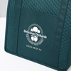 Custom Imprint Portable Recycled Non-Woven Insulated Cooler Grocery Tote Bag with Front Pocket, Zipper Closure and 20" Handles