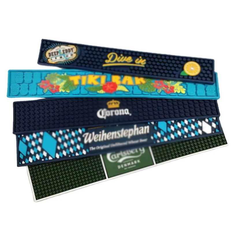 Custom PVC Bar Counter Mat with Non-Slip Backing - Durable Spill-Proof Drink Mat for Bars, Restaurants & Promotions