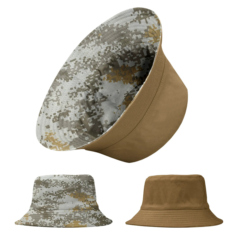 Reversible Breathable Cotton Bucket Hat - Wide Brim Sun Protection, Comfortable Fit for All Head Sizes, Custom Logo Available