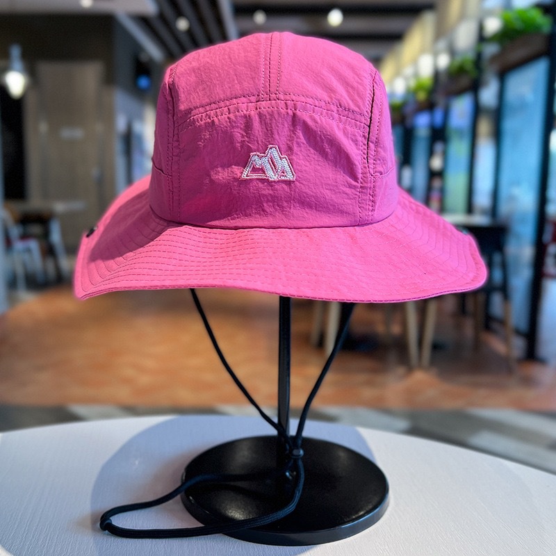 Lightweight Polyester Colorblock Bucket Hat - 7-Panel Design, Adjustable & Detachable Chin Strap, Snap Brim, Custom Embroidery
