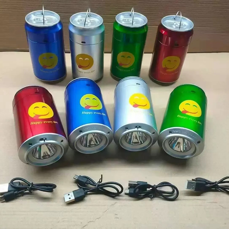 Rechargeable Soda Can Shaped Camping Lantern with LED Light & Emergency Power Bank - Telescopic Cola-Shaped Outdoor Flashlight