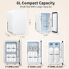 6L Portable Mini Fridge Cooler & Warmer, Dual Use Car & Home, ABS Material, Compact Refrigerator for Skincare, Drinks & Food