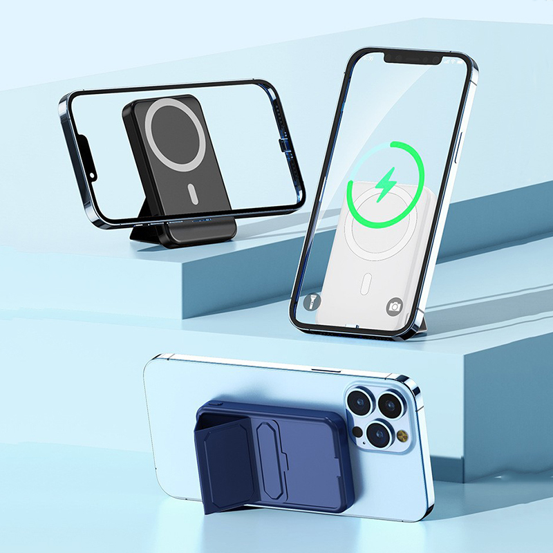 10000mAh Magnetic Wireless Power Bank with Foldable Phone Stand