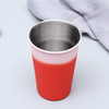 Reusable 17 oz 304 Stainless Steel Color Changing Beer Cup with Smooth Rolled Rim