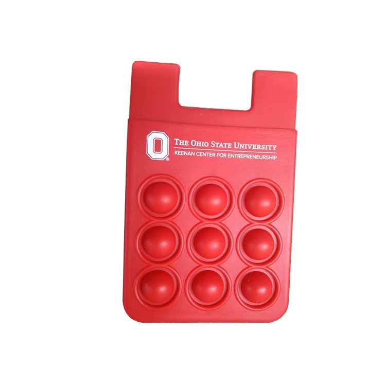 Push Pop Phone Wallet Sticker Card Holder Silicone Smartphone Wallet