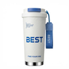 17.6 oz Double Wall Vacuum Insulated Stainless Steel Travel Mug with Tea Infuser, Dual Drinking Lid, Non-Slip 3D Textured Body