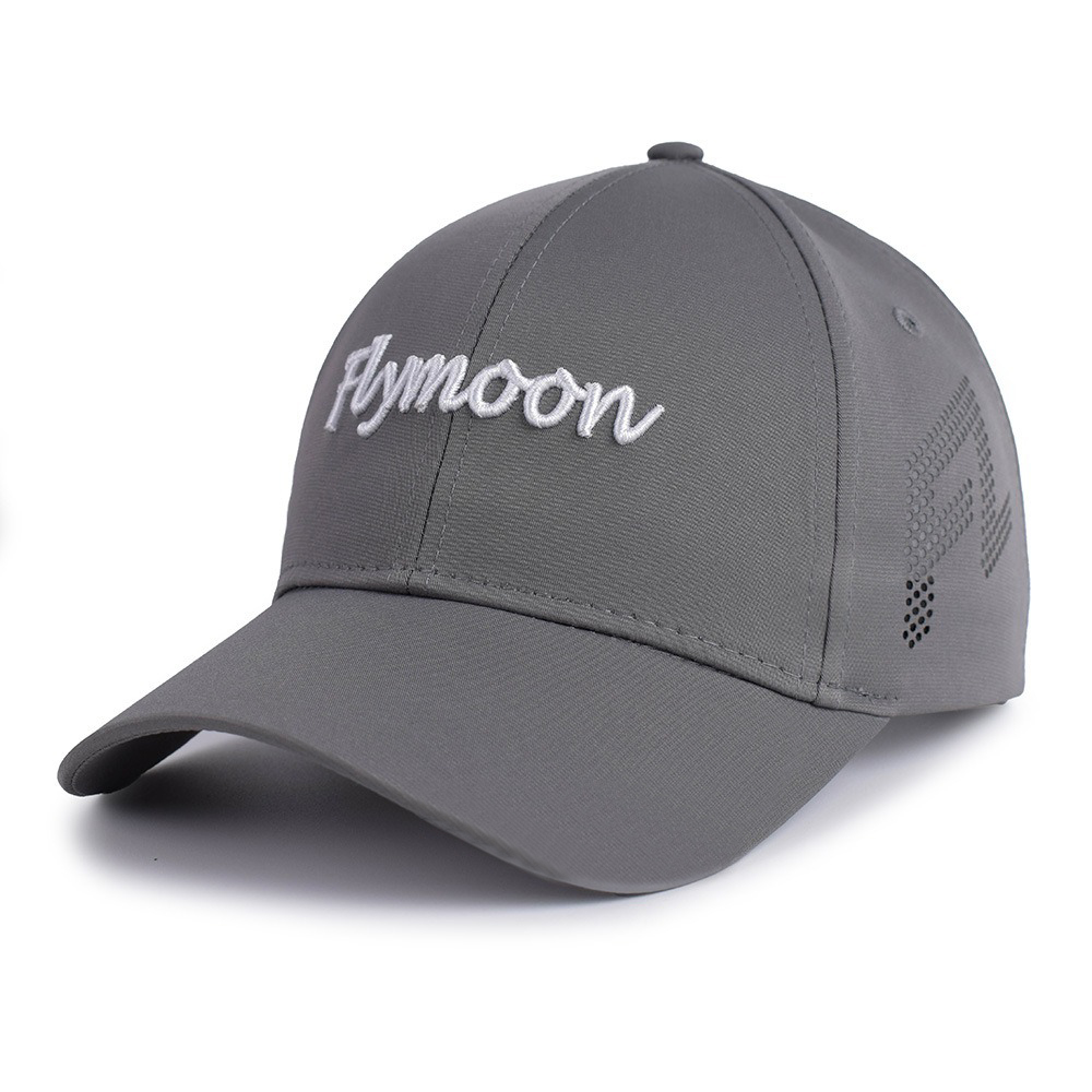 Premium Laser Perforated Performance Golf Baseball Cap with Embroidered Logo