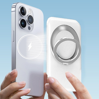 10000mAh Magnetic Wireless Power Bank with Foldable Ring Stand