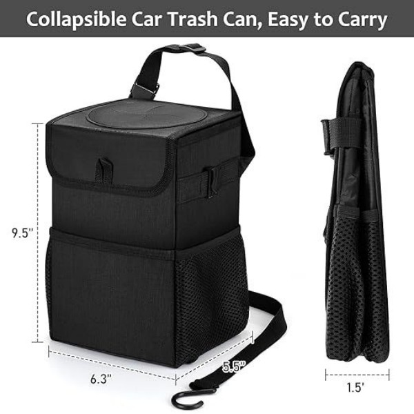 Collapsible Portable Car Trash Can Organizer Bag