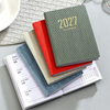 Portable 2027 Agenda Notebook Planner - A7 Size, 60 Sheets Pocket Notepad Daily Weekly Monthly Calendar Planner Mini Dairy Journal