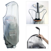 Transparent Waterproof Frosted PVC Golf Bag Rain Protection Cover with Hood for Golf Push Carts, Golf Bags