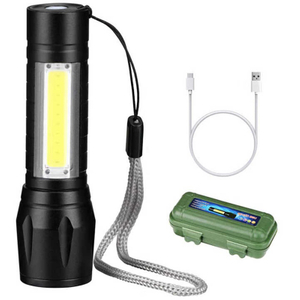 Ultra Bright Mini LED COB Rechargeable Flashlight