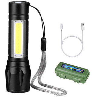 Ultra Bright Mini LED COB Rechargeable Flashlight