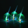 LED Light-Up Novelty Tumbler with Straw - Baseball, Football & Watermelon Shapes