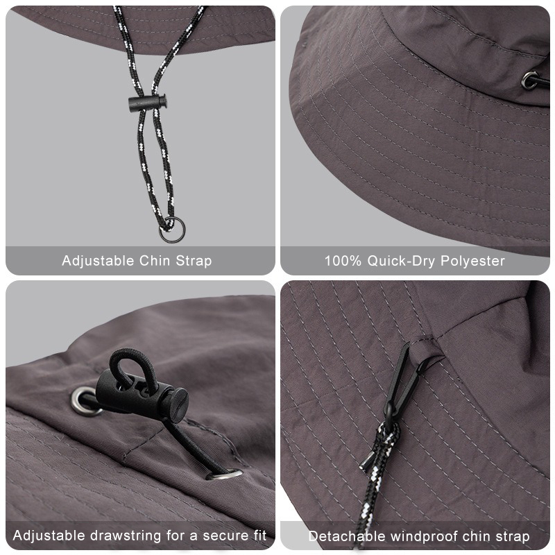 Packable Quick-Dry Bucket Hat with Integrated Pouch