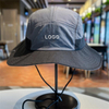 Lightweight Polyester Colorblock Bucket Hat - 7-Panel Design, Adjustable & Detachable Chin Strap, Snap Brim, Custom Embroidery