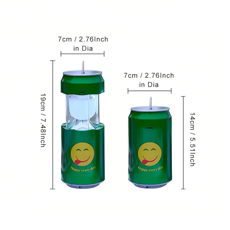 Rechargeable Soda Can Shaped Camping Lantern with LED Light & Emergency Power Bank - Telescopic Cola-Shaped Outdoor Flashlight