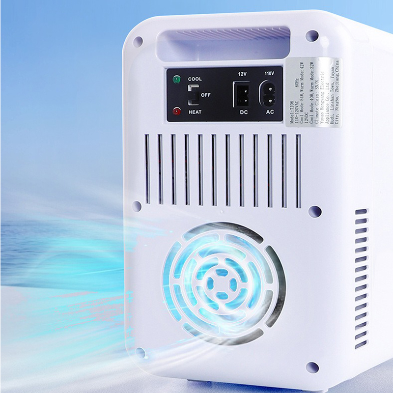 6L Portable Mini Fridge Cooler & Warmer, Dual Use Car & Home, ABS Material, Compact Refrigerator for Skincare, Drinks & Food