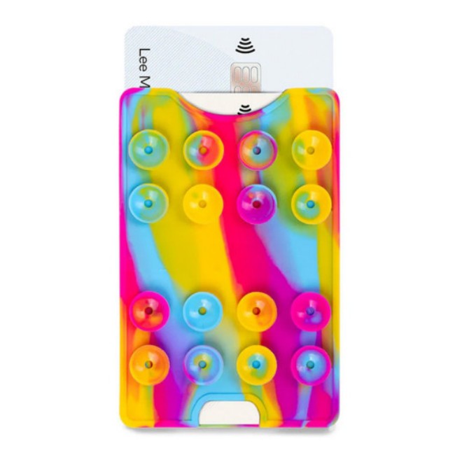 Portable Suction Cup Phone Holder with Card Wallet