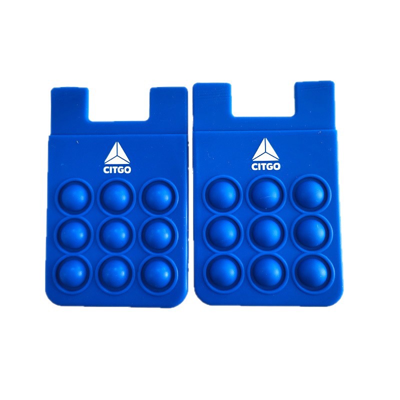 Push Pop Phone Wallet Sticker Card Holder Silicone Smartphone Wallet