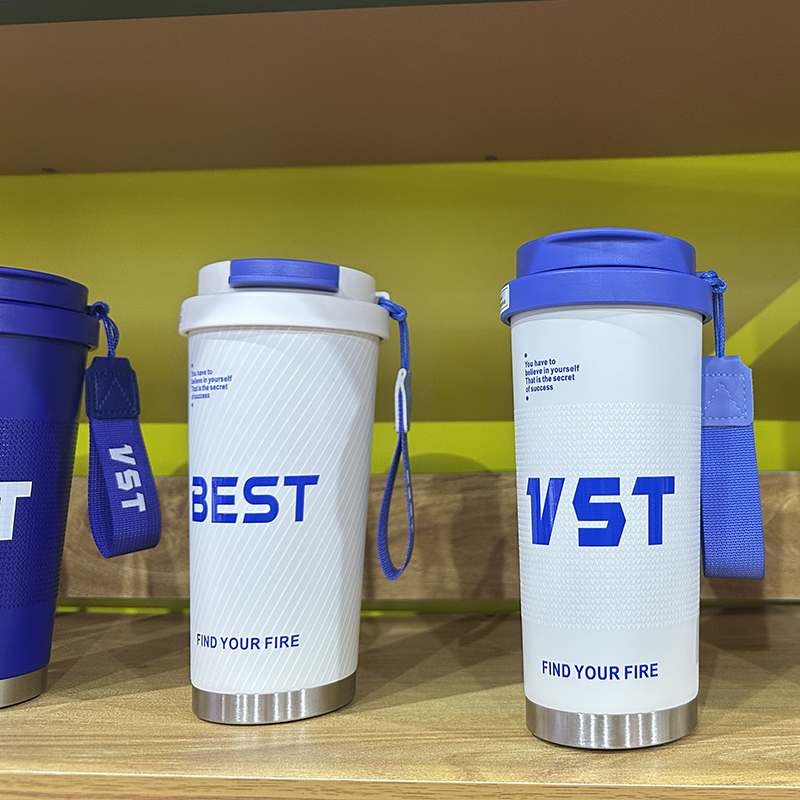 17.6 oz Double Wall Vacuum Insulated Stainless Steel Travel Mug with Tea Infuser, Dual Drinking Lid, Non-Slip 3D Textured Body