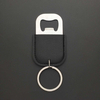 Custom Leather Wrapped Stainless Steel Bottle Opener Keychain with Split Ring, Custom Logo Promotional Beer Opener Keychain