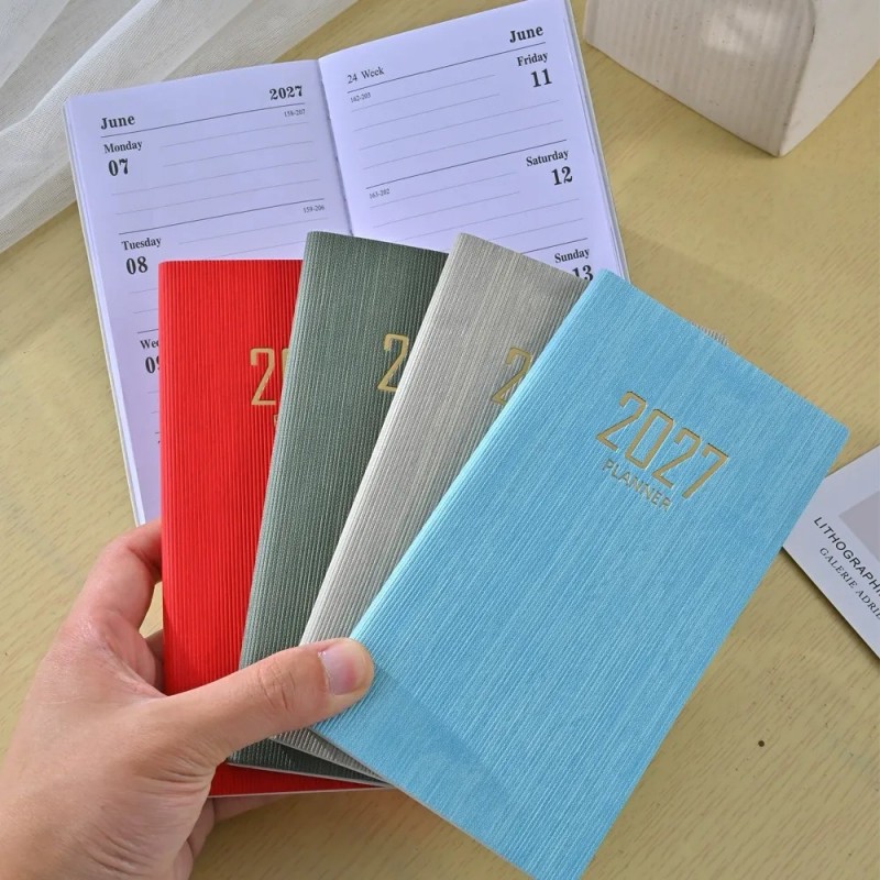 A6 Daily Task Planner 2027 Pocket Calendar Weekly Planner Notebook A6 Journal Notepad to Easily Organize Your Tasks