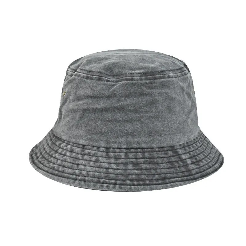 Washed Cotton Denim-Style Bucket Hat - Breathable, Durable Fabric, Structured Fit, Unisex Design,