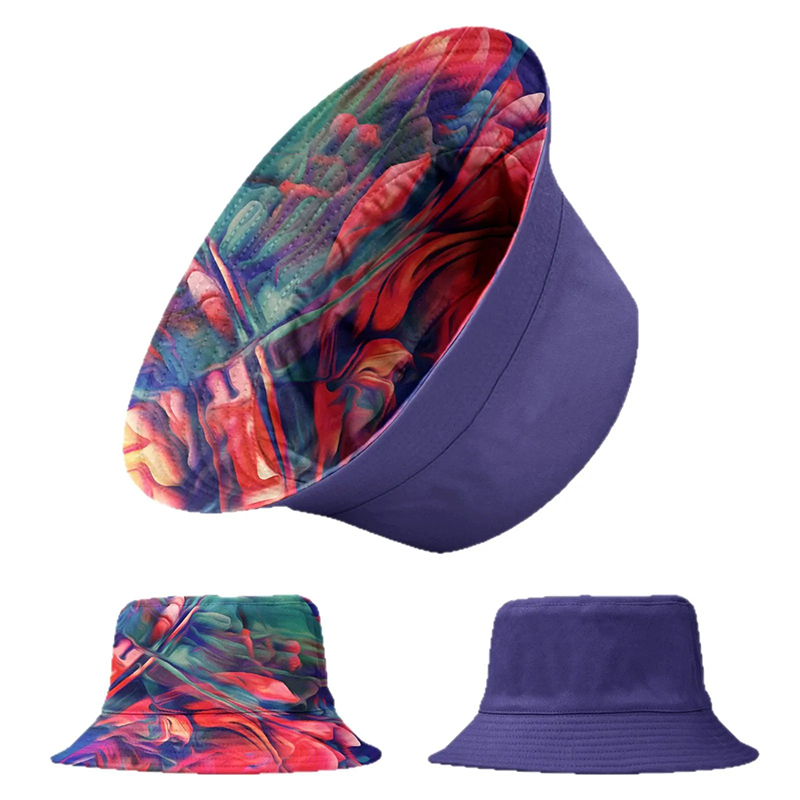 Reversible Breathable Cotton Bucket Hat - Wide Brim Sun Protection, Comfortable Fit for All Head Sizes, Custom Logo Available