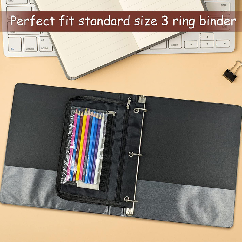 Large Capacity Pencil Pouch for 3 Ring Binder