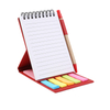 4" x 5.8" Self-Standing Bottom-Bound Spiral Memo Notebook with Sticky Flags & Pen -- Foldable Desktop To-Do List Organizer