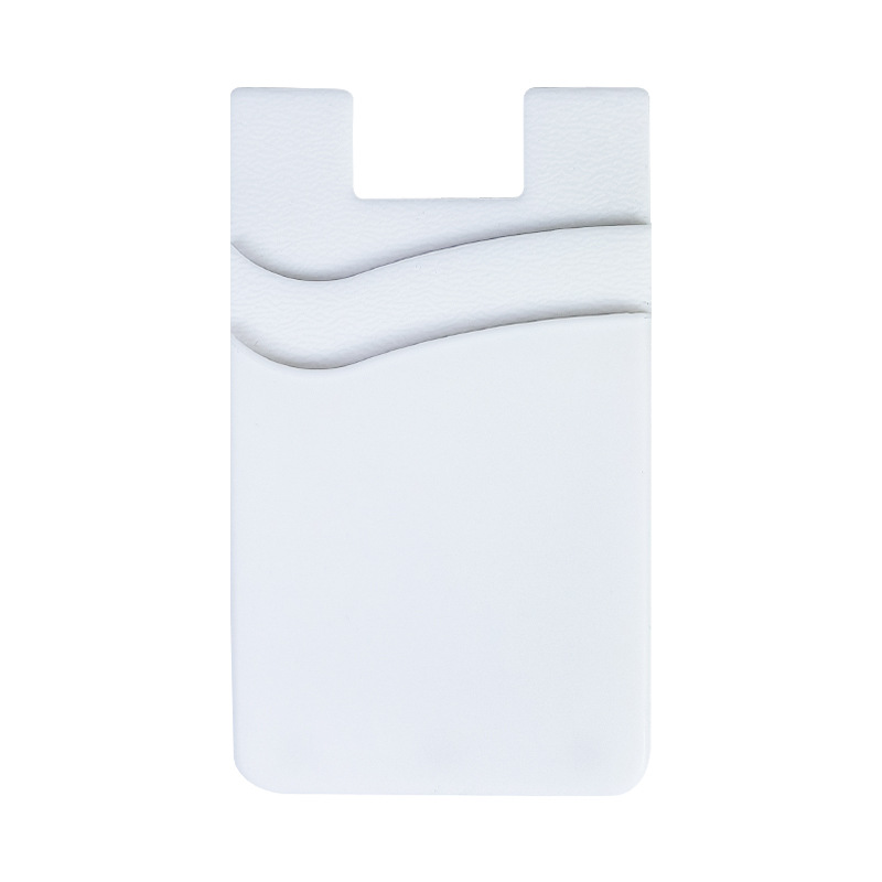 Double Pocket Silicone Phone Wallet Stick On Phone Card Holder for Back of Phone Case