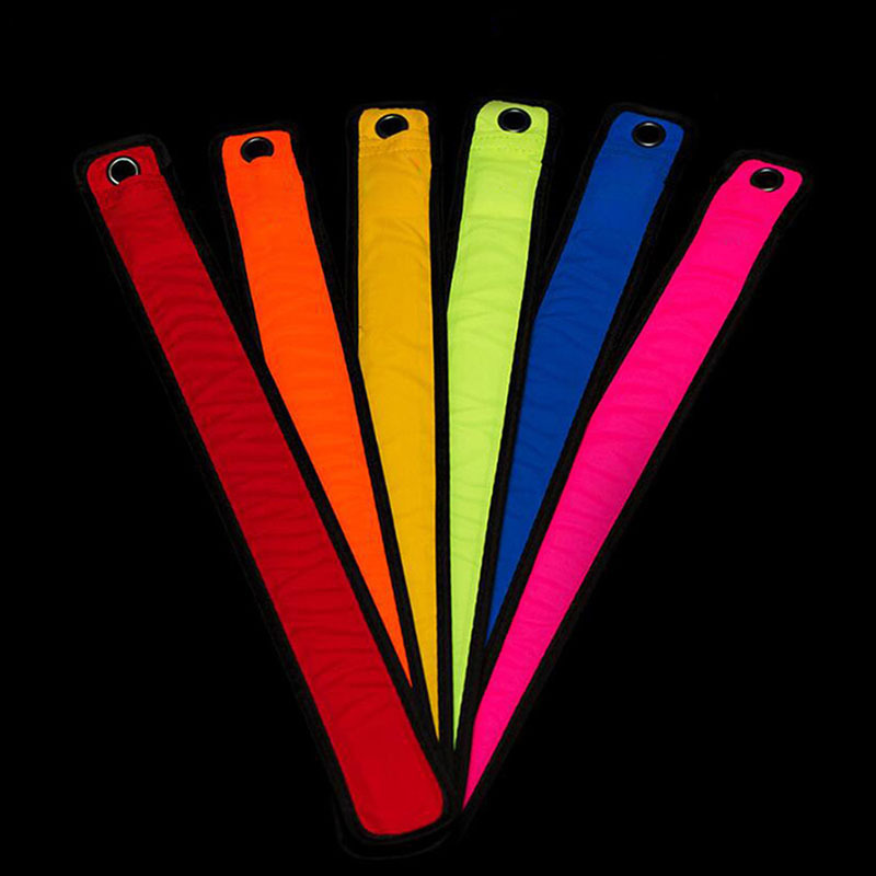 LED Glow Slap Bracelets Light Up Wristbands Flashing Arm Wrist Bands for Cycling Walking Running Concert Camping Outdoor Sports