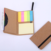 Custom Sticky Note Booklet with Elastic Closure, Self-Adhesive Memo Pad, Colorful Page Flags and Built-In Business Card Pocket